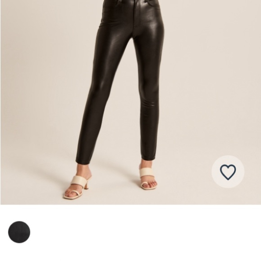 Abercrombie and fitch vegan leather skinny high rise pants. New with tag
